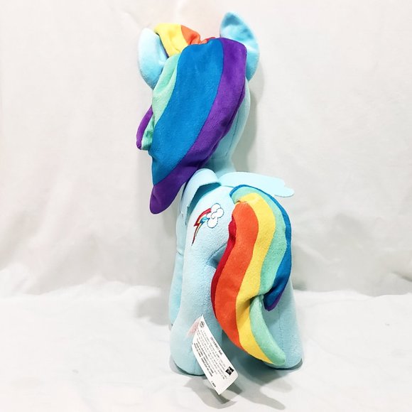 Rainbow Dash Pegasus My Little Pony Ty Plush Stuffed Animal 13" 2016 Blue Hasbro - Picture 2 of 9
